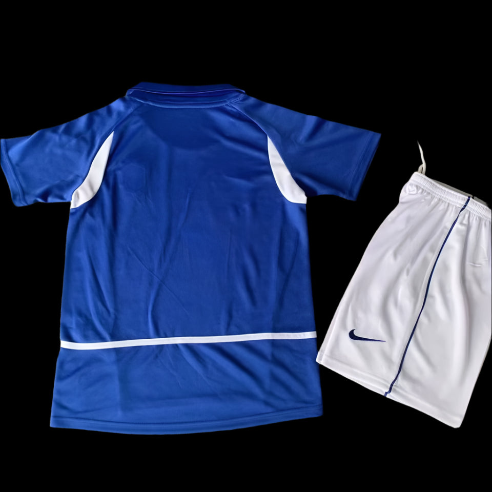 Brazil 2002 Away Blue Retro (KIDS)