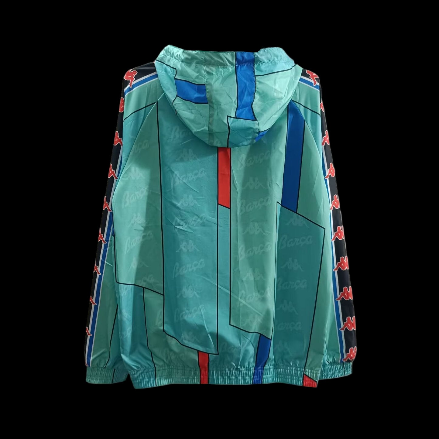 Barcelona Light Blue Retro Windbreaker