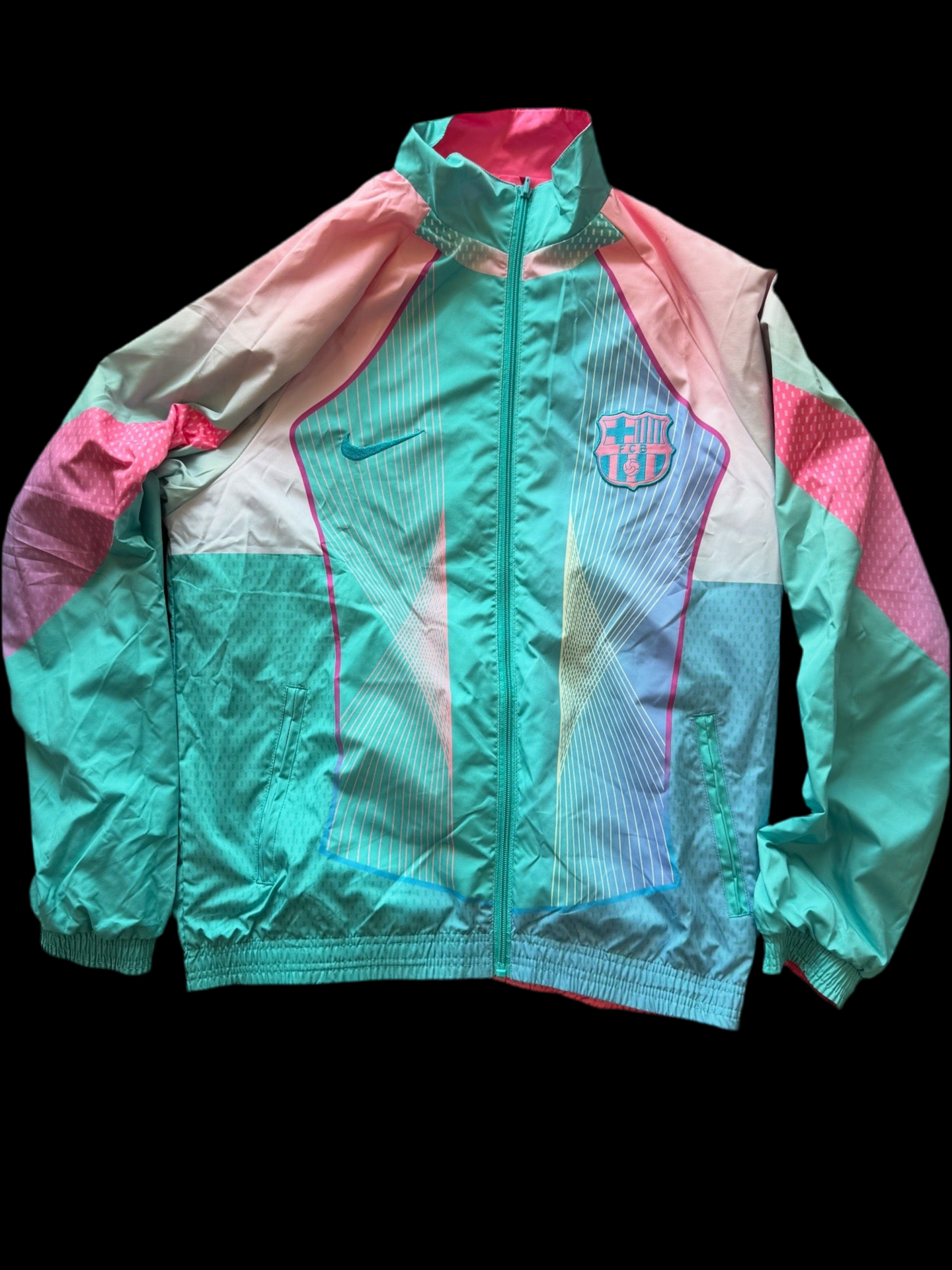 Barcelona Pink/Blue Reversable Windbreaker