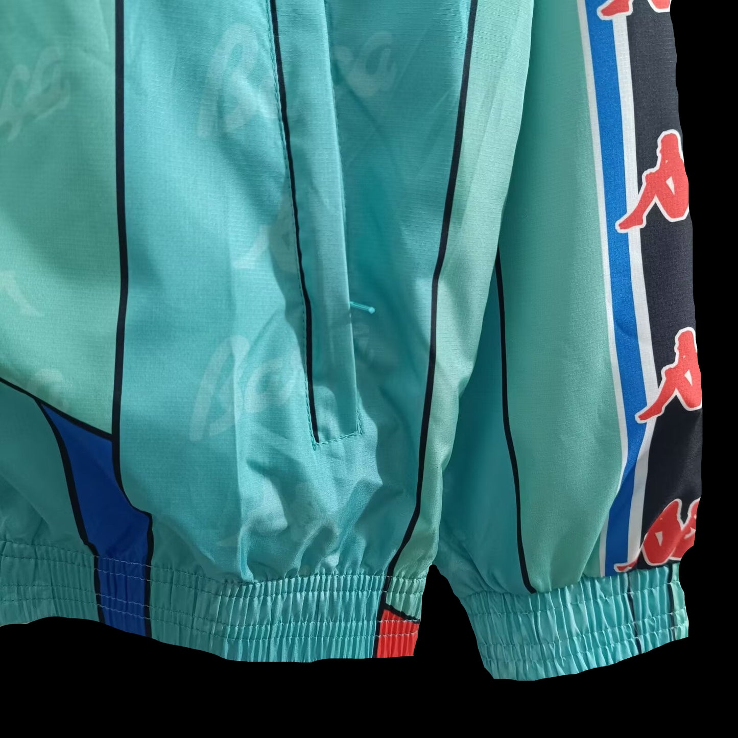 Barcelona Light Blue Retro Windbreaker