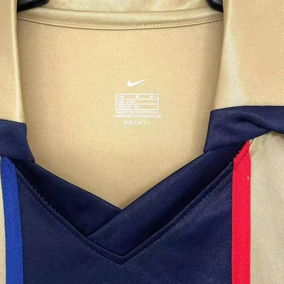 Barcelona 2001/02 Away Gold Retro Kit