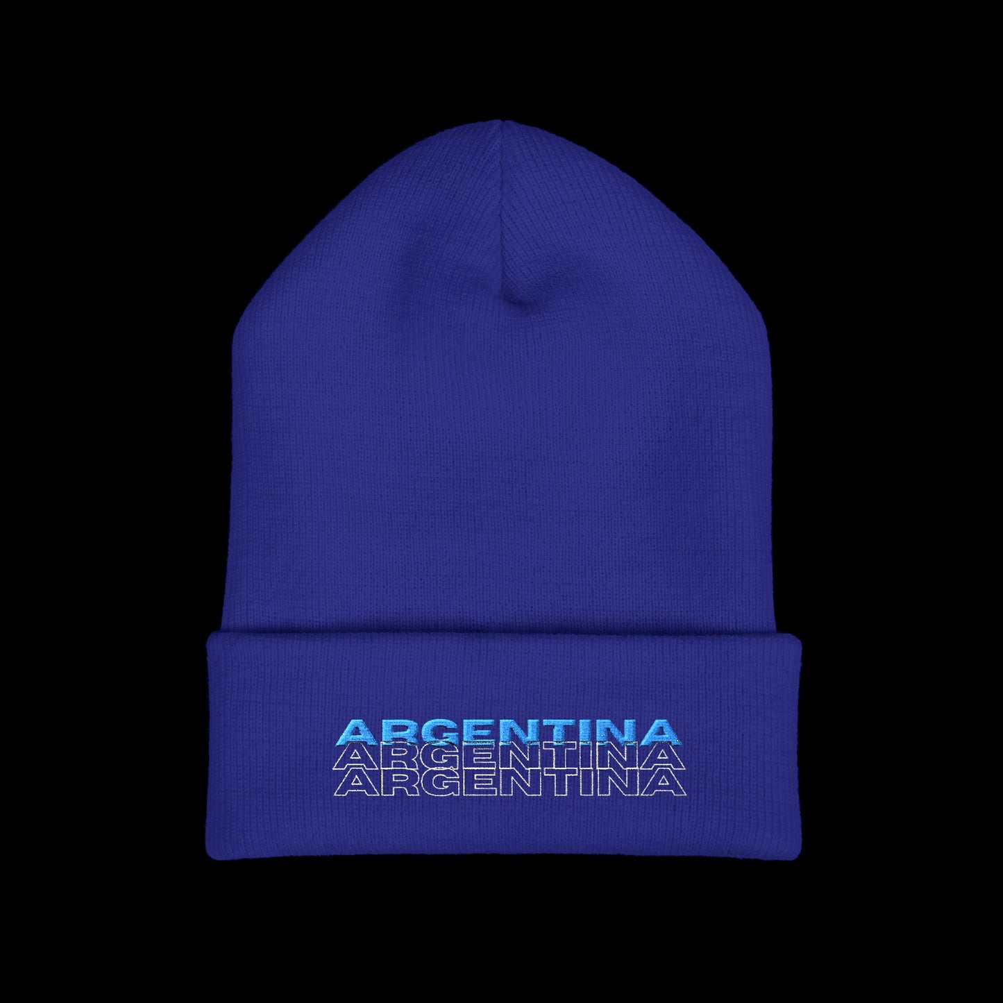 Argentina Embroidered Beanie