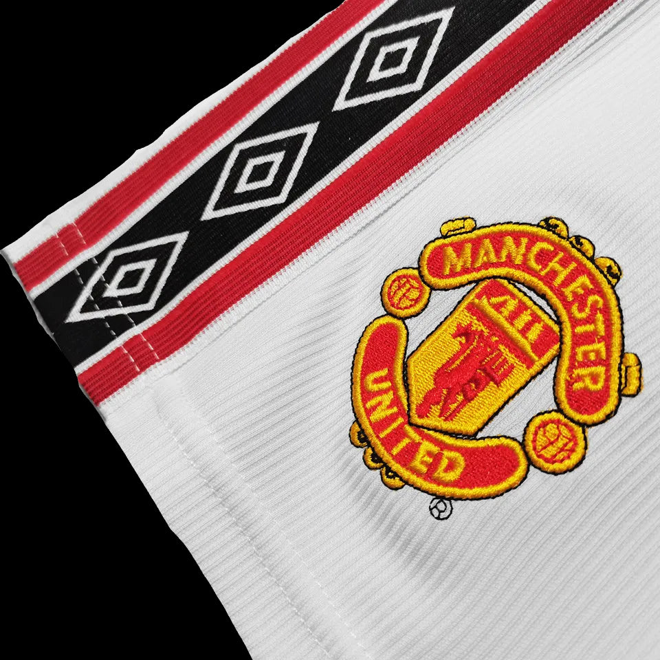 Man U 1998/1999 Retro White Shorts