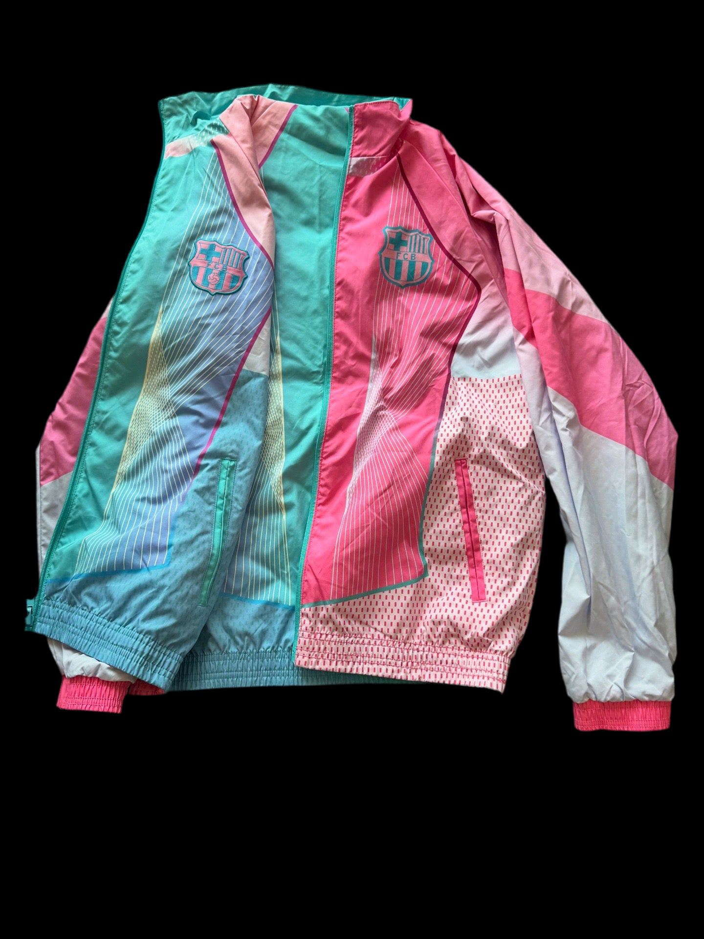 Barcelona Pink/Blue Reversable Windbreaker