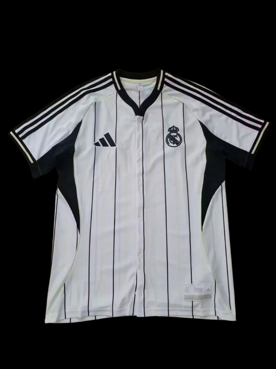 Real Madrid 2025/26 White Retro Style Baseball T