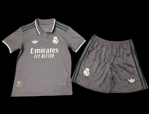 Real Madrid 2024/25 Black Third (KIDS)