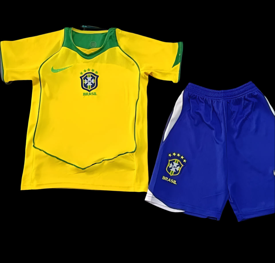 Brazil 2004 Home Yellow Retro (KIDS)