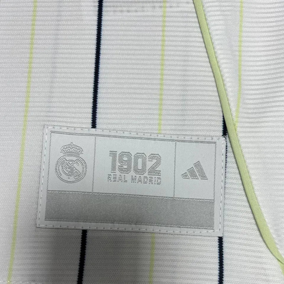 Real Madrid 2025/26 White Retro Style Baseball T