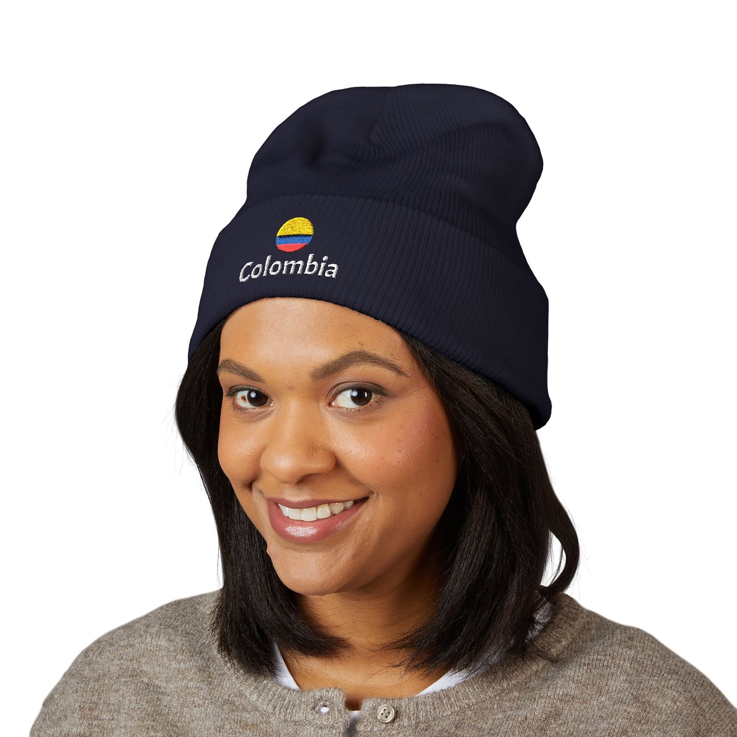 Colombia Embroidered Beanie