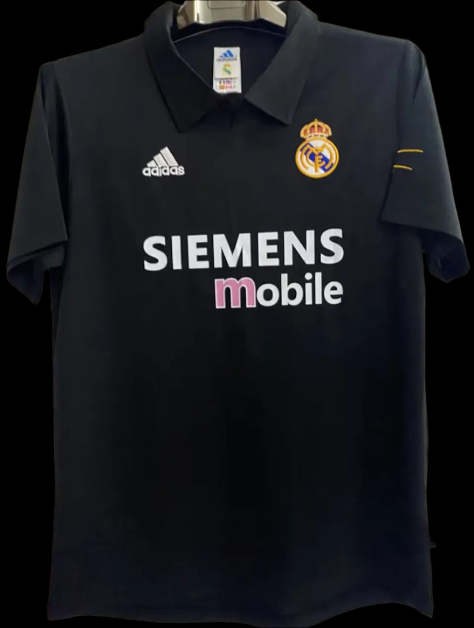 Real Madrid 2002/03 Away Black Retro Kit