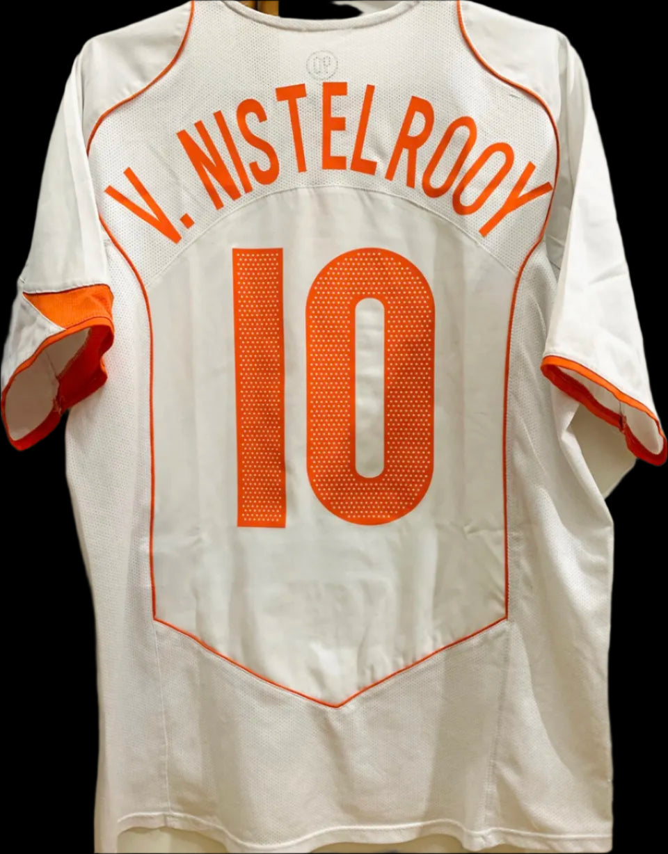 Netherlands 2004 White Away Jersey