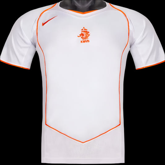 Netherlands 2004 White Away Jersey