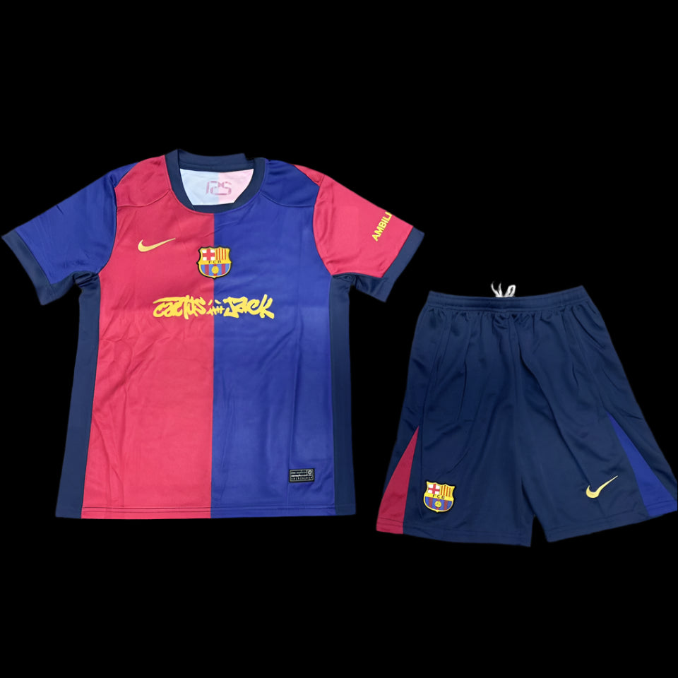 Barcelona 2024/2025 Home Travis Scottt Collab (KIDS)