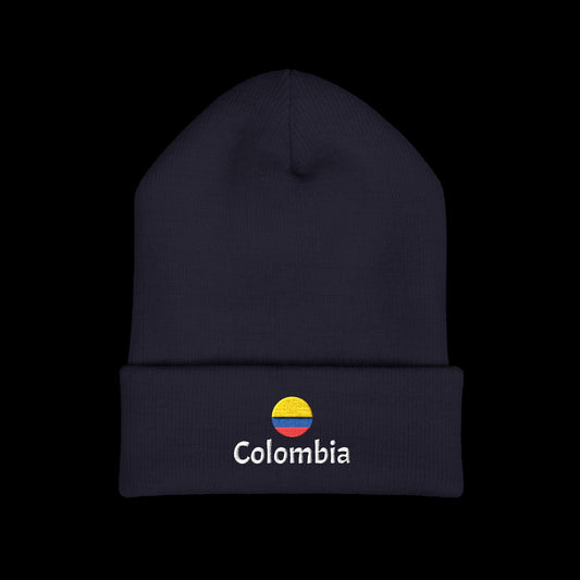 Colombia Embroidered Beanie