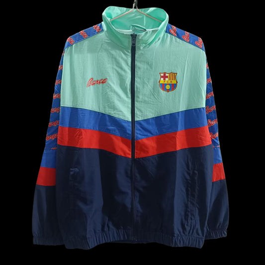 Barcelona Red and Blue Retro Windbreaker