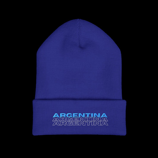 Argentina Embroidered Beanie