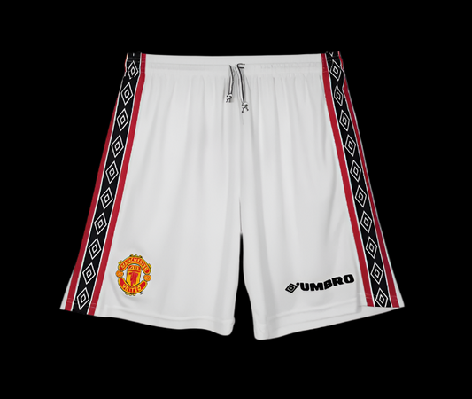 Man U 1998/1999 Retro White Shorts