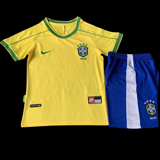 Brazil 1998 Home Yellow Retro (KIDS)