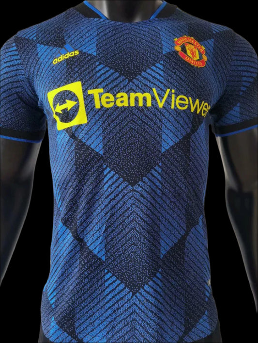 Manchester United 2021/22 Third Blue Retro Kit