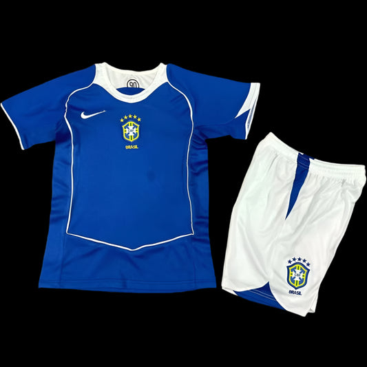 Brazil 2004 Away Blue Retro (KIDS)