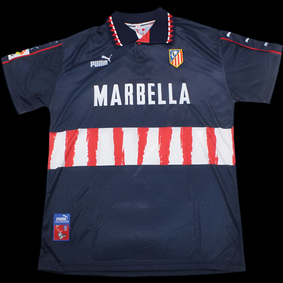 Atlético Madrid 1997/98 Away Black Retro Kit