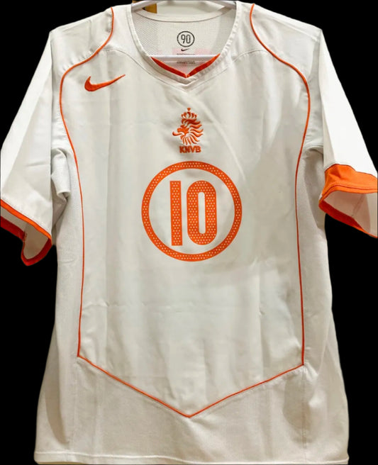 Netherlands 2004 White Away Jersey