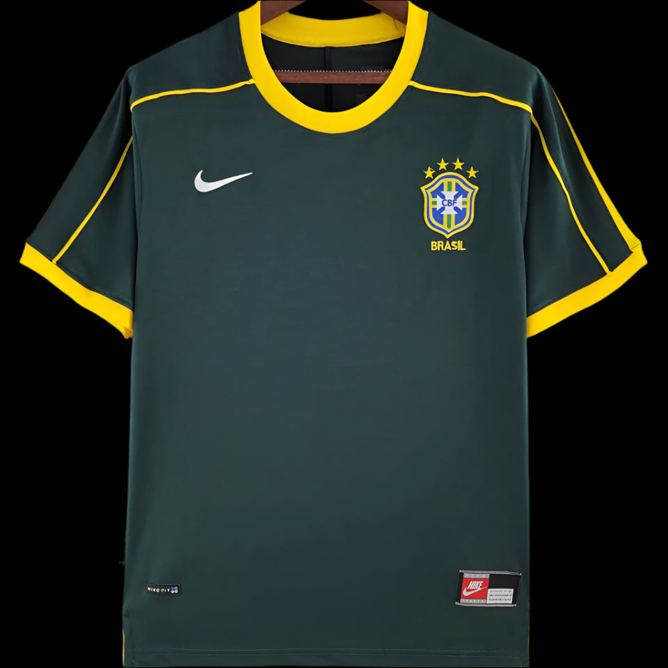 Brazil 1998 GK Dark Green Retro Kit