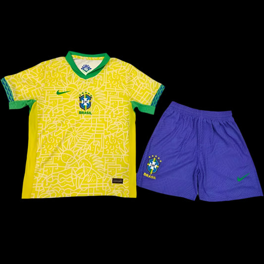 Brazil 24/25 Home Yellow Player Version (KIDS)